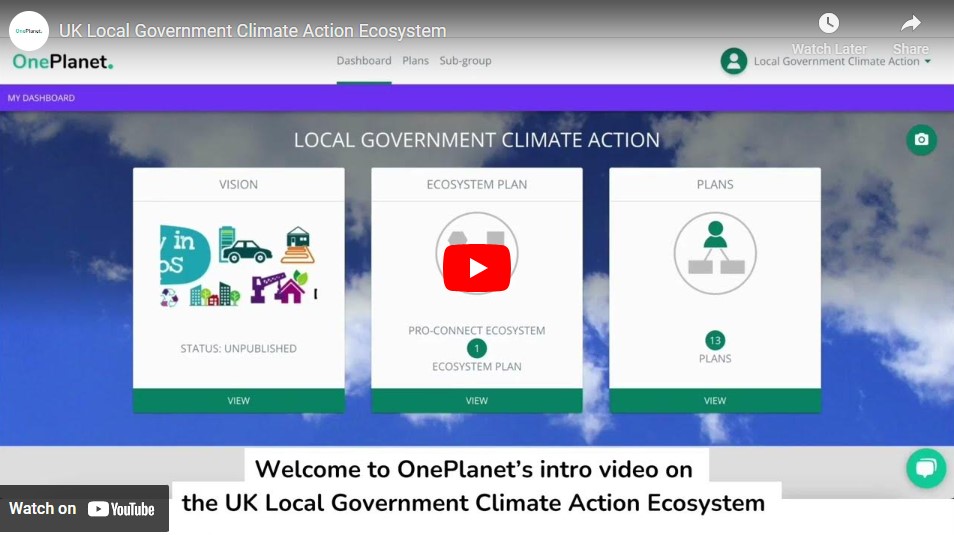 local government climate action plan ecosystem